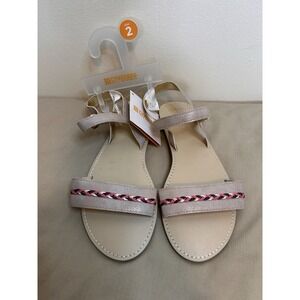 NWT Girls Gymboree Ankle Wrap Sandals Braided Detail Size 2